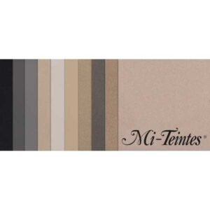Pack 10 Hojas 50x65 Canson Mi-Teintes Tonos GRISES