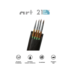 HEREND SET VIAJE ULTRALIGERO. 4 Pinceles Sintéticos
