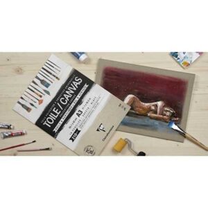 Bloc de Tela Natural para Óleo/Acrilico Clairefontaine 210gr