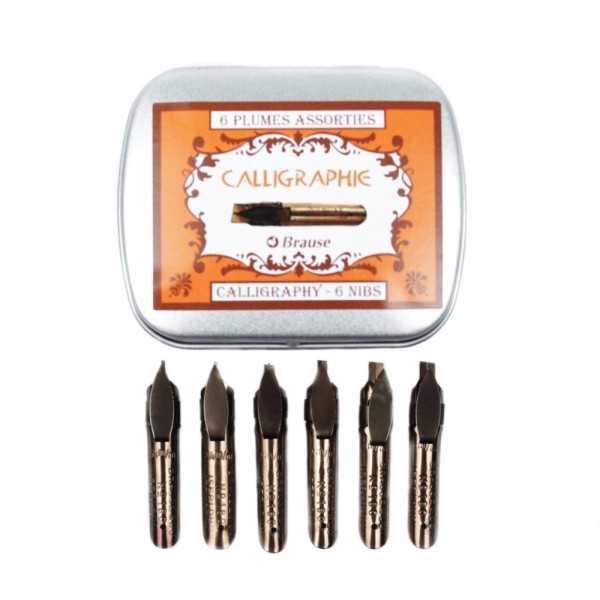 Set de 6 Plumillas para Caligrafía Brause