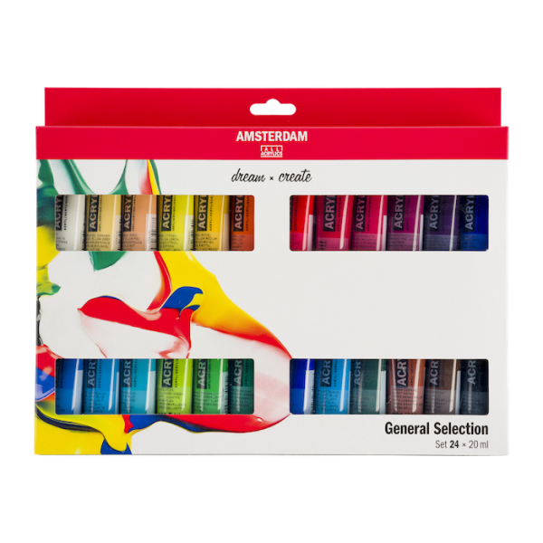 Set Acrilico Amsterdam 24 Colores de 20ml.