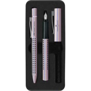 Set Faber Castell Pluma y Bolígrafo Grip Edicion Glam Pearl