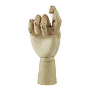 Mano Articulada de Madera Infantil derecha 18cm.