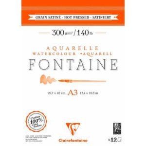 FONTAINE BLOC Acuarela 100% Algodón Encolado 1 Lado