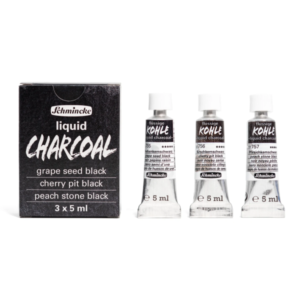 SCHMINCKE CARBONCILLO LÍQUIDO. 3 TONOS 5 ml