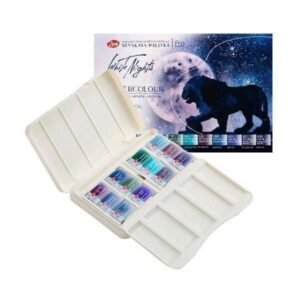 Acuarela White Nights Set 12 Godets Colores Granulados