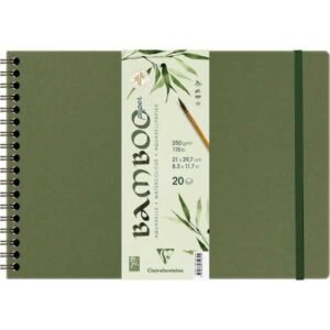 Bamboo 100% Cuaderno CLAIREFONTAINE 250GR. 20 Hojas - 21x16cm.