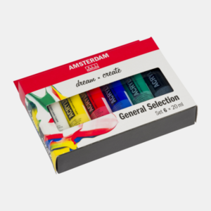 Set Acrilico Amsterdam 6 Colores Selección de 20ml.