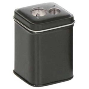 DUX Sacapuntas de Aluminio de dos Usos Con Depósito NEGRO