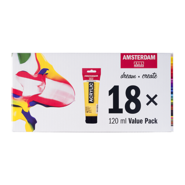 Acrilico Amsterdam Set "Value Pack" 18 x 120ml.