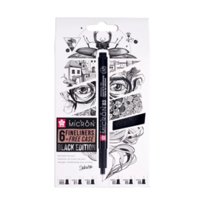 Sakura Pigma Micron set de 6 Rotuladores Calibrados Edicion "Black"