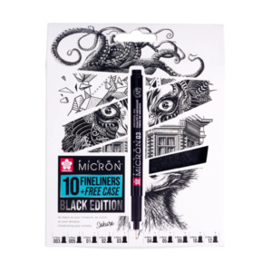 Sakura Pigma Micron set de 10 Rotuladores Calibrados Edicion "Black"