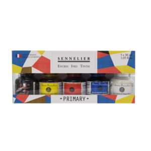 SENNELIER TINTAS DE DIBUJO COLORES PRIMARIOS 5 X 30 ml.