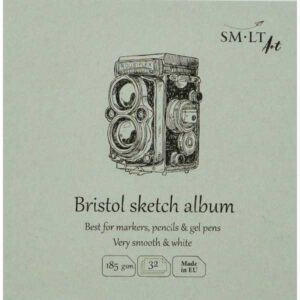 SM·LT Álbum Cosido Apertura 180º BRISTOL 14x14cm. 185gr. 32Hojas