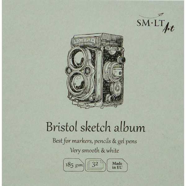 SM·LT Álbum Cosido Apertura 180º BRISTOL 14x14cm. 185gr. 32Hojas