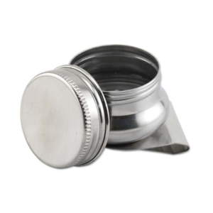 Aceitera de Metal para Paleta – Con Tapa, 40 mm de Diámetro