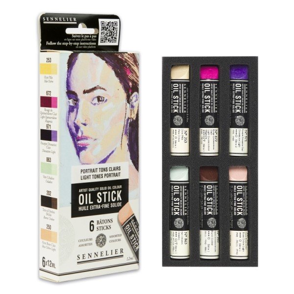 Set Óleo en Barra Sennelier 6 Colores 12ml. TONOS CLAROS