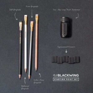 Blackwing Starting Point Set 2022 – Set de Iniciación (4 Lápices + Sacapuntas + Gomas)
