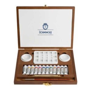Schmincke HORADAM Aquarell Luxury Wooden Box – 12 tubos x 5 ml