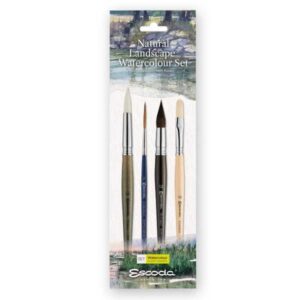 Escoda Natural Landscape Watercolour Set – 4 Pinceles Acuarela Serie 8722