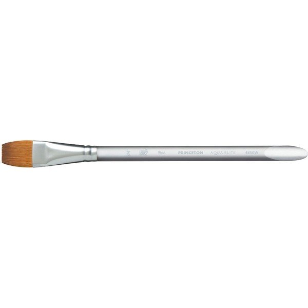 Princeton Aqua Elite Pincel Plano Aguada Sintético – Mango Corto Serie 4850W