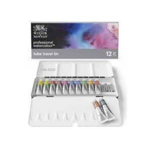 Inicio 8 Winsor & Newton caja metálica de acuarela professional con 12 tubos de 5 ml