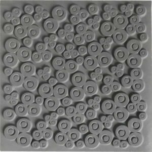 Cernit Placa de Textura 9x9 cm CLOVERS – Sello Flexible para Arcilla
