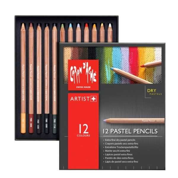 12  Lápices PASTEL CARAN D ACHE