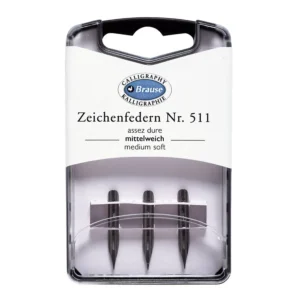 Brause Plumillas de Dibujo Semiflexibles para Portaplumas Pack 3