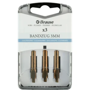 Brause Bandzug Plumillas de Caligrafía 3 mm para Portaplumas Pack 3