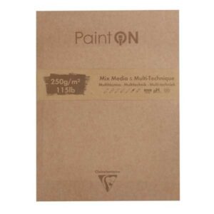 PAINT´ON  Bloc MULTITECNICAS Colores Surtidos 250gr.CLAIREFONTAINE - 22,9x30,5cm.