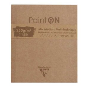 PAINT´ON  Bloc MULTITECNICAS Colores Surtidos 250gr.CLAIREFONTAINE - 13,3x15,7cm.