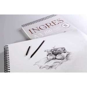Clairefontaine Ingres Étude Bloc Espiral Papel Pastel Verjurado 80 g/m² - A4