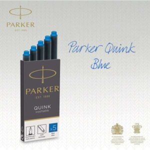 Tinta PARKER Quink Cartuchos - AZUL LAVABLE (LARGO)