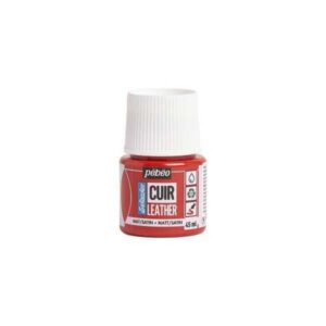 PEBEO SETACOLOR CUERO Pintura Acrílica para Cuero y Piel Sintética 45ml. - ROJO INTENSO