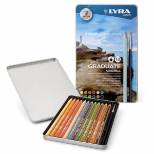 Caja de Lápices Acuarelable LYRA GRADUATE 12 Colores