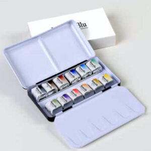 Acuarela Maimeri. Caja metal 12 media godet