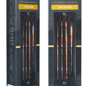 ISABEY 4 PINCELES EN CAJA DE MADERA DE LUJO