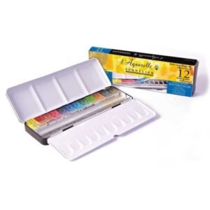 Acuarela Sennelier Caja metal 12 medias godet