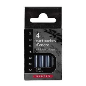 Cartucho Tinta J. HERBIN. Negro. Pincel recargable