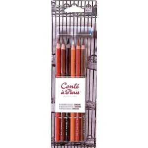 Blister 6 Lápices de Dibujo Sanguina Conté