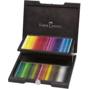 Caja Madera 72 lápices FABER CASTELL. Polychromos
