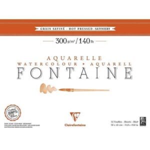Bloc FONTAINE Papel Grano Satinado 12Hjs Encolado 1 Lado