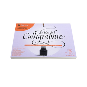 Jacques Herbin Bloc Encolado de Caligrafía Vitela Blanco Roto 125 g 30 Hojas