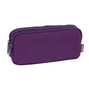 Estuche Portatodo 3 Cremalleras Milan KNIT VIOLETA