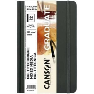 Cuaderno Canson Graduate Mix Media Fino 220gr. OCRE 14x21,6cm.