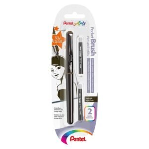 Rotulador Pincel Pentel Pocket Brush – Tinta SEPIA + 2 Recambios