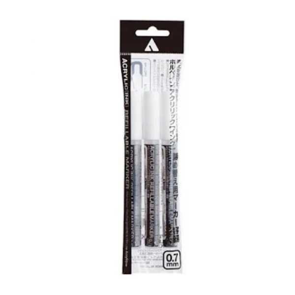 HOLBEIN Pack 3 Rotuladores Vacíos Rellenables Punta Redonda 0,7mm
