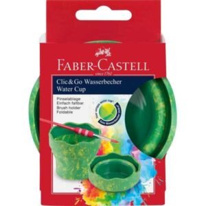 Vaso Plegable Faber-Castell Clic&Go Verde Marble